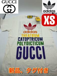 新品 限定 コラボ adidas x Gucci コットン Tシャツ XS　717422