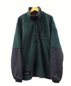 マーモット MARMOT 90s フリース プルオーバー ジャケット ハーフジップ ボア OLD ダークグリーン ビッグサイズ