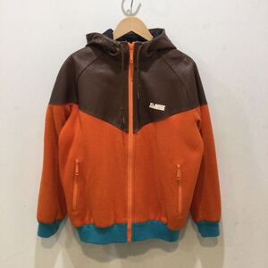 XLARGE エクストララージ 0174501 JACKET レザー ウール 切り替えジャケット ジップアップ オレンジ Sサイズ 631301