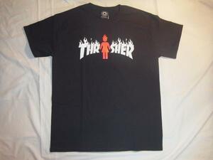 JB即決 US限定 THRASHER x GIRL スラッシャー ガール コラボ Tシャツ Sサイズ　新品 ANTIHERO REAL HUF VANS 90 80