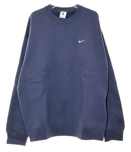 ナイキ NIKE AS M NK SOLO SWSH FLC CRW THUNDER BLUE Lサイズ DX1362-437 ソロ スウッシュ フリース ロングスリーブ クルー スウェット 青