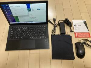 【送料無料・中古】軽量薄型 SONY VAIO SVP132A16N Corei5 4200U 4GB SSD128GB Wifi カメラ Bluetooth HDMI Win11Pro フルHD office2013付 