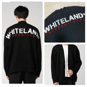 20ss■WHITELAND■ビッグロゴ オーバーサイズ ニット カーディガン