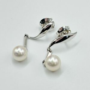 MIKIMOTO ミキモト ピアス パール 真珠 K18刻印 冠婚葬祭 アクセサリー 約3g レディース