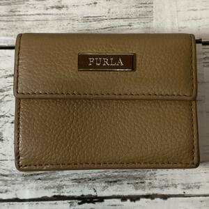 FURLA★フルラ★二つ折り財布★コンパクトウォレット★ベージュ系