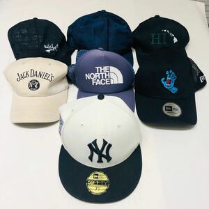 ブランドキャップ 7点セット NEW ERA THE NORTH FACE Quick Silver NU-FIT JACK SANTA CRUZ メッシュキャップ ベースボールキャップ メンズ