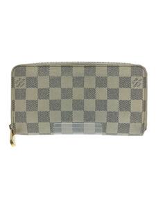 LOUIS VUITTON◆ジッピー・ウォレット_ダミエ・アズール_WHT/PVC/ホワイト/メンズ/N60019