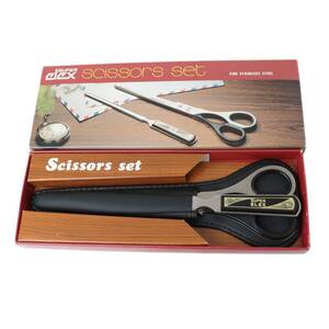 【中古】 SUPER ELEX SCISSORS SET はさみセットはさみ ペーパーナイフ FINE STAINLESS STEEL NT Bランク