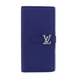 LOUIS VUITTON ルイヴィトン 財布 長財布(小銭入有) M82441 Blue Leather LVヴェルティカル ウォレット