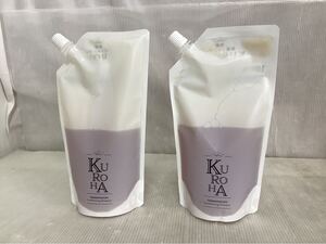 【H0734】 KUROHA 発酵黒髪シャンプー　オールインワン　エイジングケアシャンプー　380ml×2個　未開封