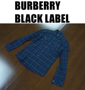 バーバリーブラックレーベルネルシャツ/BURBERRY BLACK LABEL 長袖シャツ/サイズ1/三陽商会/Ｓサイズ　