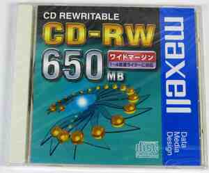 【日本製】 希少品 maxell マクセル CD-RW 650MB ４倍速 １枚 