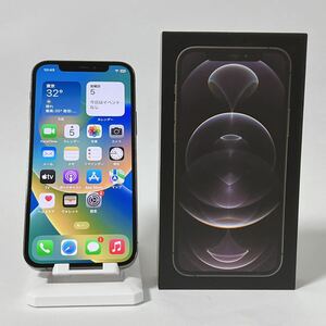 ★Y724★極美品 iPhone12 Pro 256GB SIMフリー グラファイト(ブラック) バッテリー最大100% 付属品完備 docomo SoftBank au apple