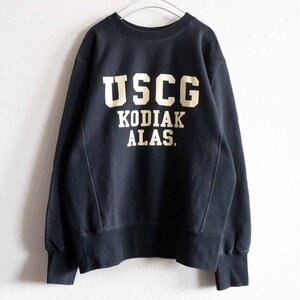 【美品】FREEWHEELERS ULTIMA THULE TACTICAL【SET-IN SLEEVE SWEAT SHIRT U.S.C.G. KODIAK】M スウェット 2404150