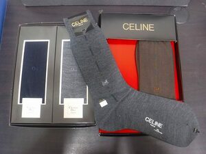 【未使用品】 CELINE Christian Dior 紳士靴下 メンズ くつ下 ビジネスソックス 4足 おまとめ 【B0405】