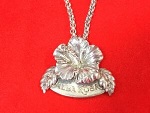 〇Y222〇ネックレス アクセサリー ALBA ROSA アルバローザ アルバ シルバー SILVER 925 ハイビスカス ギャル