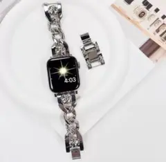 クロスデザイン Apple Watch バンド 42/44/45/49 シルバー