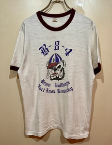 WAREHOUSE ウェアハウス ブルドッグ リンガーTシャツ S