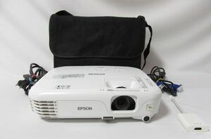 管0105 EPSON エプソン プロジェクター　EB-S02H 映像機器 ケース付 動作確認済 中古品