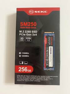 【1円オークション】SEKC SSD 256GB NVMe M.2 2280 PCIe Gen3.0x4 SSD (内蔵型) 最大読出速度1700MB/s、最大書込速度1000MB/s AME2036