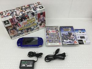 D607-80　SONY ソニー PSP PSP-1000 本体 充電器 ソフト付き モンスターハンター AKB48 1/48 メモリースティックPROデュオ