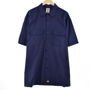 古着 ディッキーズ Dickies 半袖 ワークシャツ メンズXXL /eaa349103 【SS2409_50%】