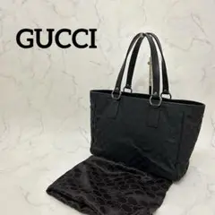 【美品】 GUCCI グッチ　ビジネスバッグ　トートバッグ　キャンバス　レザー