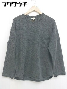 ◇ BEAUTY&YOUTH ビューティ&ユース UNITED ARROWS コットン ニット 長袖 トレーナー サイズ M グレー系 メンズ