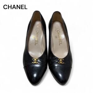 CHANEL シャネル ココマーク ターンロック ヒールパンプス 6