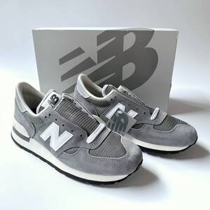 END.購入 USA製 オリジナル復刻 NEW BALANCE M990GR1 GRAY US8.5 26.5cm M990v1 アメリカ米国製 NB スエード スニーカー MADE IN THE USA