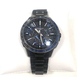 (OT3877) ☆１円スタート☆稼働品 CASIO カシオ OCEANUS オシアナス OCW-G1100B-1AJF クロノグラフ ソーラー チタン メンズ 腕時計 