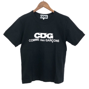 ◆COMME des GARCONS コムデギャルソン CDGロゴプリント 半袖 カットソー サイズ:M◆ ブラック メンズ トップス