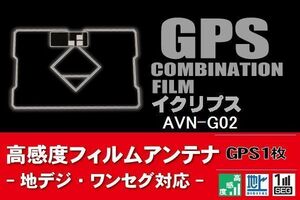 GPS一体型 フィルムアンテナ 1枚 イクリプス ECLIPSE 用 AVN-G02 地デジ ナビ 載せ替え 高感度 受信 汎用 純正同等品