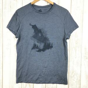 MENs S クレッタルムーセン Eir Forest T-Shirt メリノウール×シルク Tシャツ KLATTERMUSEN グレー系