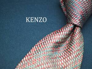 美品【KENZO ケンゾー】 C1274 細身 ITALY イタリア製 SILK ブランド ネクタイ 古着 良品