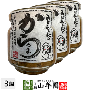 おばあちゃんのからうま 100g×3個セット ピリットやさい味噌 お茶漬け・おにぎり・お豆腐に Made in Japan