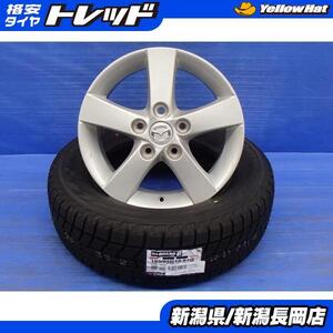 195/65R15 新品 冬タイヤ ヨコハマ アイスガード iG60 中古 アルミ マツダ プレマシー純正 6J +52.5 5H 114.3 アクセラ アテンザ 条