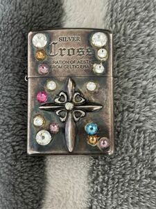 ZIPPO ジッポー オイルライター ジッポ クロス 喫煙具 ライター アーマー american Silver CROSS スワロフスキー