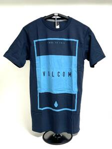 VOLCOM ボルコム A3541512NVY① Sサイズ 半袖Tシャツ PrintLogoTee プリント ロゴティー ネイビー色 大きめ ヴォルコム 新品 即決 送料無料