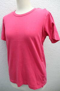 即決 2003SS COMME des GARCONS コムデギャルソン 03SS フラップ風縫い合わせ カスタムTシャツ レディースワンサイズ ピンク