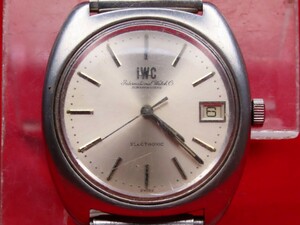 ■♪価格高騰! 資産価値! 稼働 電池新品 メンズ ビンテージ 高級超レア！ IWC アイダブリュシー シャフハウゼンエレクトロニックデート音叉