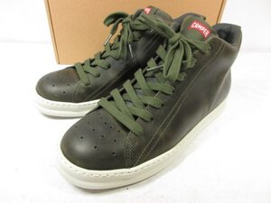 未使用 【カンペール Camper】 K300347-010 サイドジップ ハイカットスニーカー 靴 (メンズ) size41 ダークカーキ系 ◯30MZA6891◯