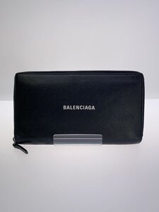 BALENCIAGA◆長財布/レザー/BLK/無地/メンズ/594317.1090.U.000959//