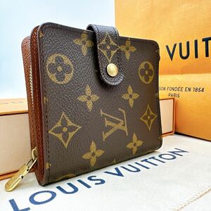 3271【未使用保管品】LOUIS VUITTON ルイヴィトン モノグラム コンパクトジップ ラウンドファスナー 二つ折財布 ウォレット M61667/CA0919