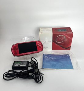 16389-03★SONY/ソニー PSP プレイステーションポータブル PSP-3000 レッド 本体★