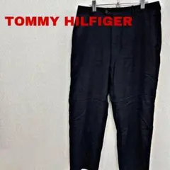 D143【TOMMY HILFIGER】スラックスパンツ【33インチ程度】