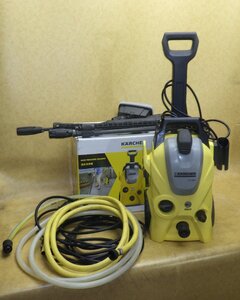 *【中古品】KARCHER ケルヒャー 家庭用 高圧洗浄機 K3 サイレント ベランダ 備品一式・説明書付 100V 50Hz 東日本用 掃除 清掃　洗浄機