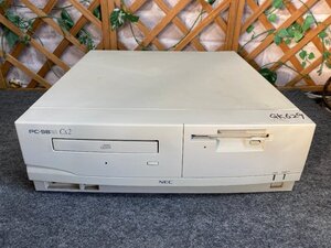 【送140サイズ】NEC　PC-9821Cs2 model S3　i486SX-33MHz/MEM5.6MB/HDD欠/FDDより起動OK FM音源OK/CDドライブ開閉NG/カバーゆがみ