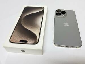 中古 超美品　 iPhone 15 Pro Max 256GB Natural Titanium 海外版