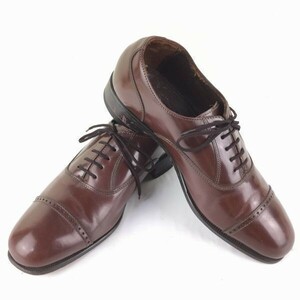 Florsheim　フローシャイム　キャップトゥ　ビジネスシューズ　茶　ブラウン　サイズ7D　24.5-25.0　管NO.ZD-16